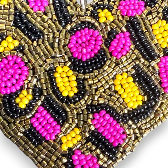 Myra "Love Praire" Glass Bead Bag Charm Key Fob - New - Picture 4 of 6